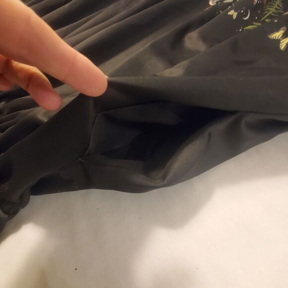 Hot Topic Mushroom Butterfly Border Babydoll Heavy Satin Dress Plus Size 4XL - Picture 13 of 14